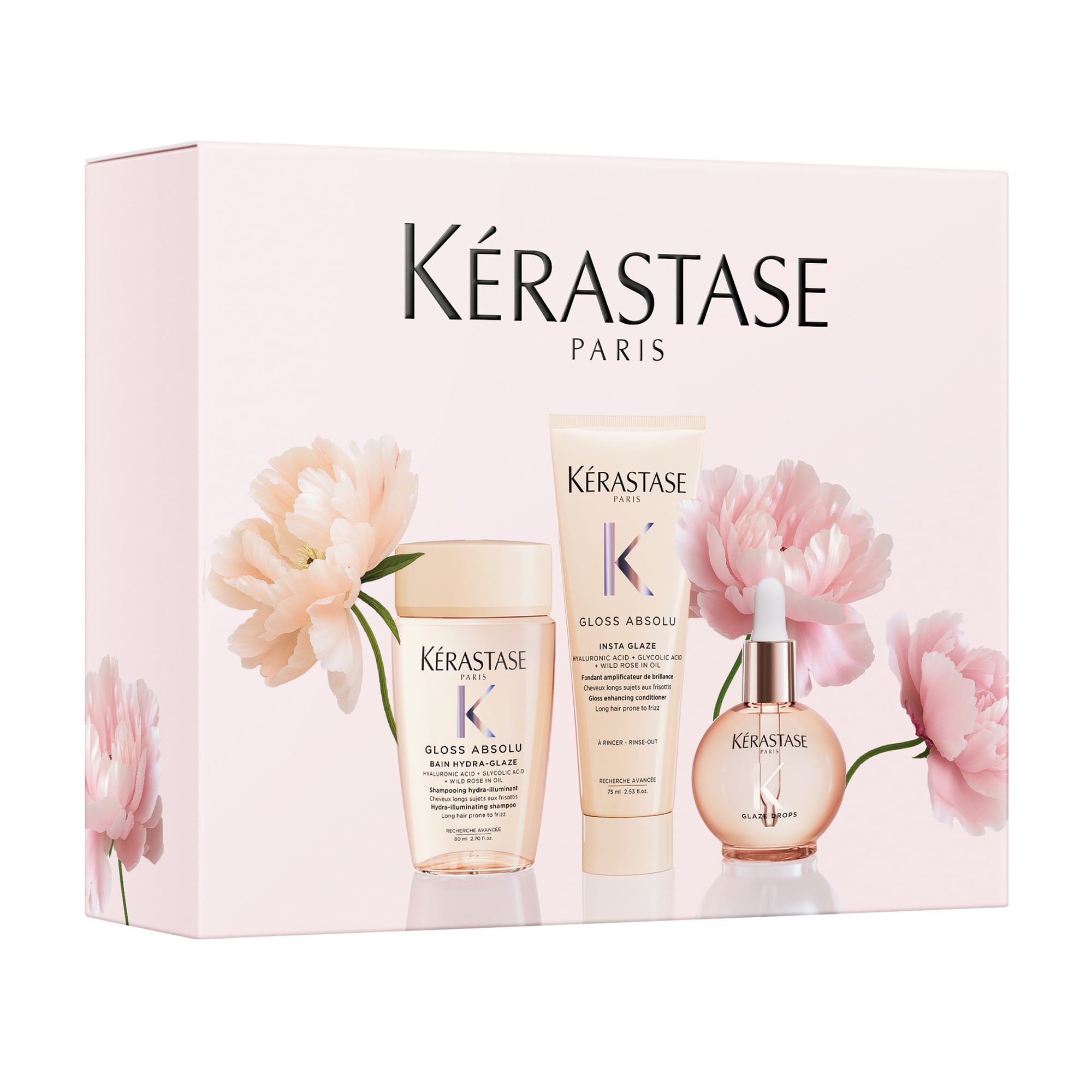 Набір для волосся Kerastase Mini Gloss Absolu (шампунь-ванна, 80 мл + кондиціонер, 75 мл + олія, 45 мл)